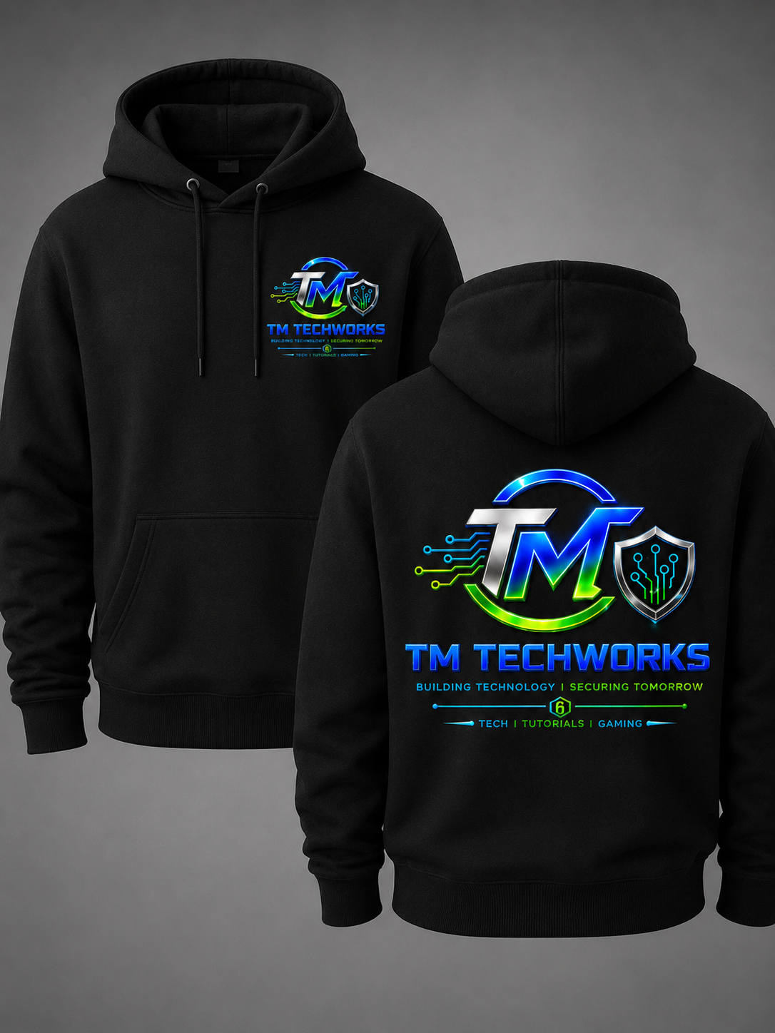 TM TechWorks Black Hoodie