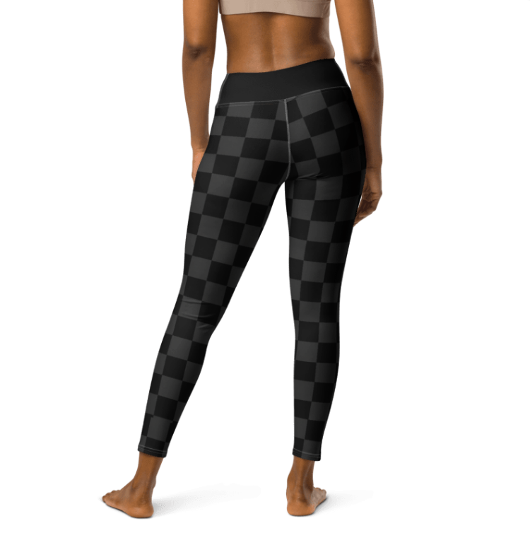 TM TechWorks Dark Checkerboad Leggings Back