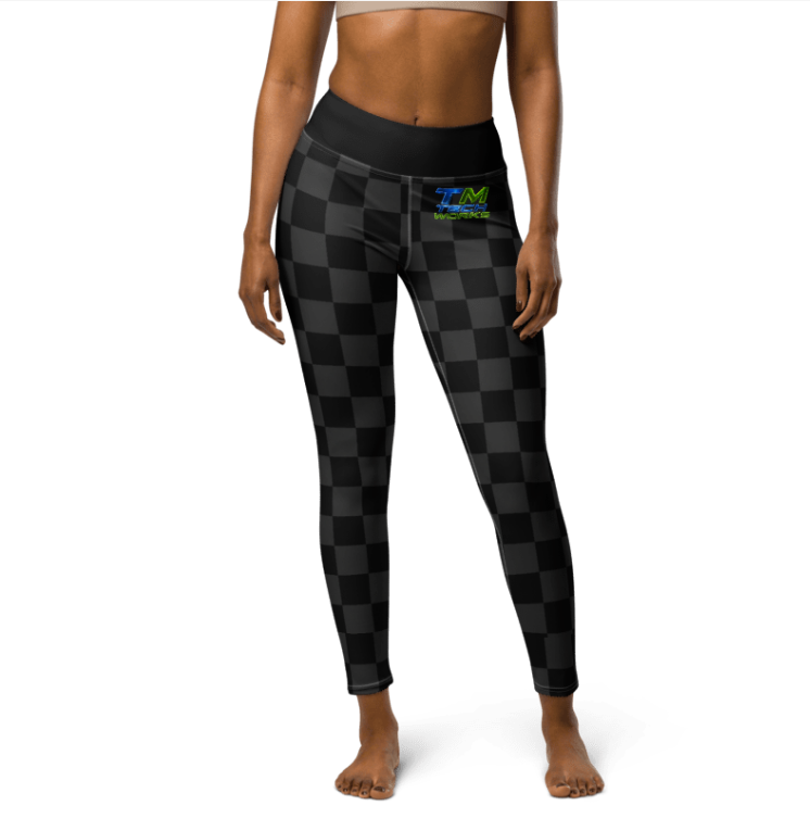 Dark Checkerboard Leggings Front