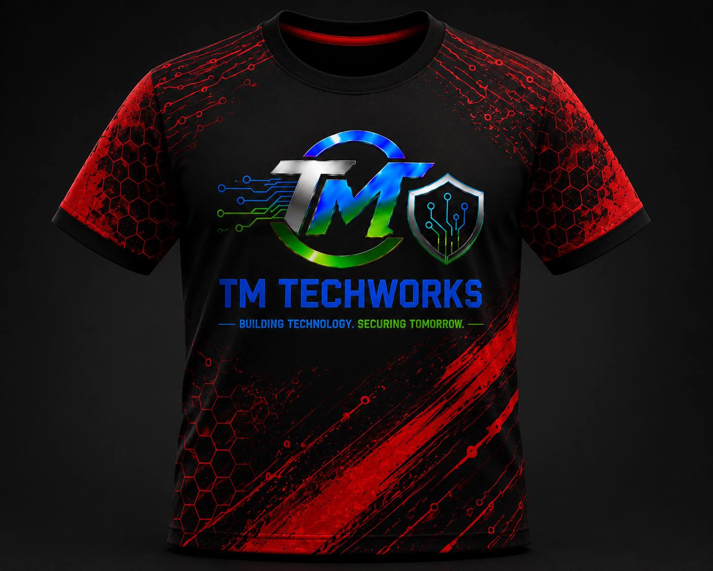 Red and Black T-Shirt Front